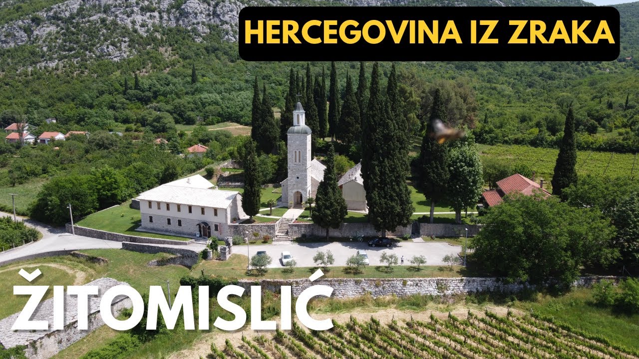 VIDEO | Hercegovina iz zraka: Crkva, manastir i vinograd u Žitomisliću