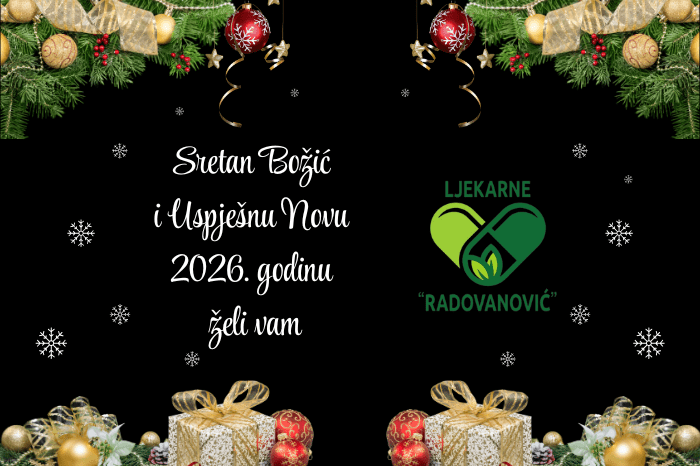 Ljekarne Radovanović: Želimo vam mirne blagdane te sretnu i zdravu 2026. godinu