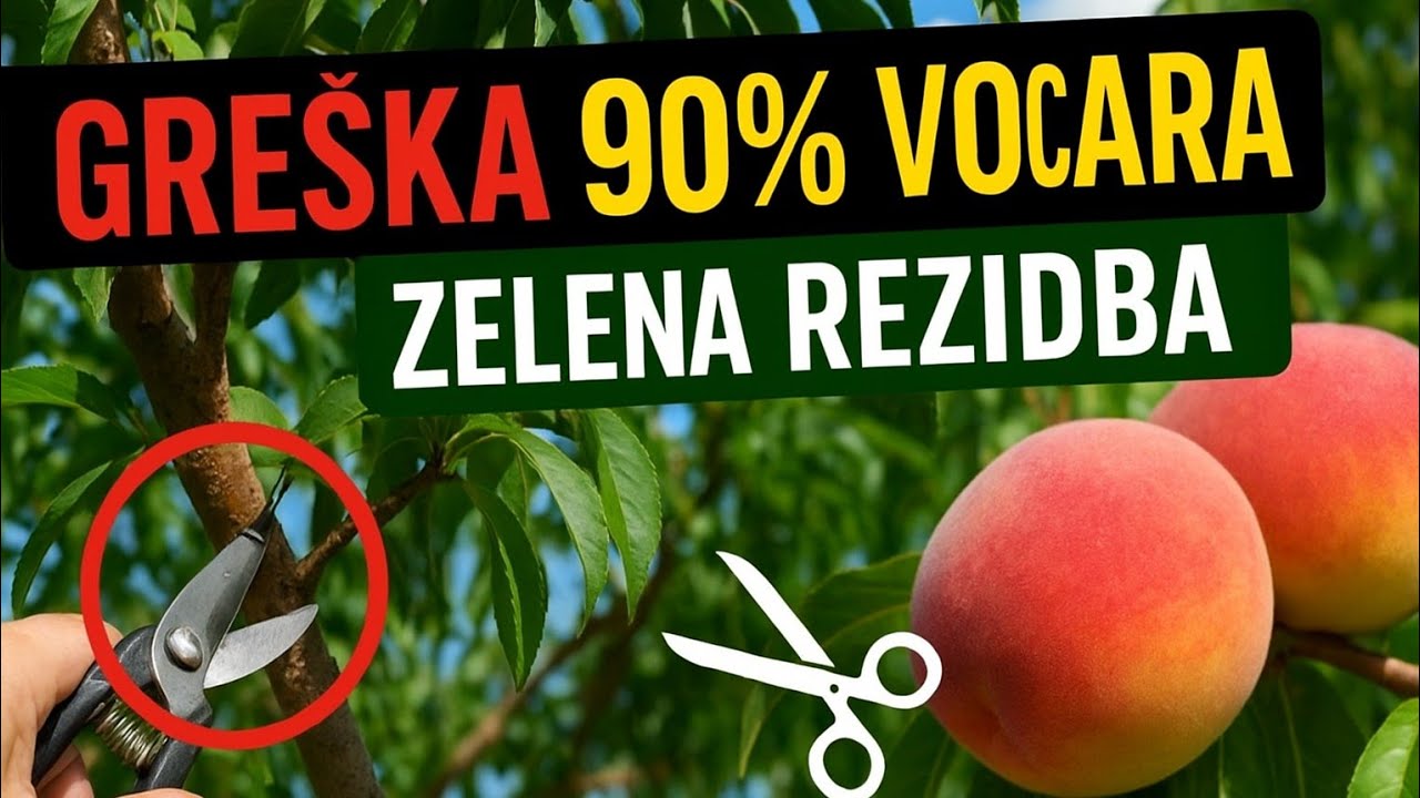 VIDEO | Najveća greška: 90% ljudi preskače zelenu rezidbu breskve!