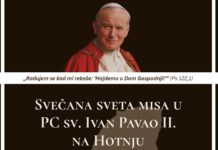 Svečana sveta misa i otvorenje Pastoralnog centra sv. Ivan Pavao II na Hotnju