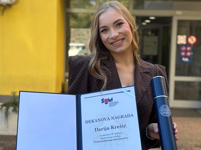 FOTO | Izniman akademski uspjeh: Čapljinka Darija Krešić nagrađena Dekanovom nagradom