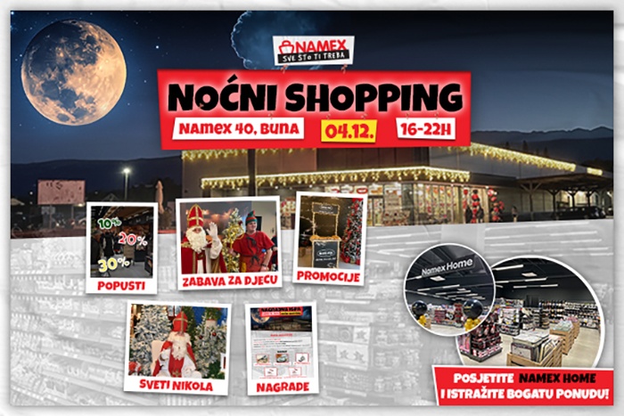 Noćni shopping u Namexu: Popusti, zabava za djecu i sv. Nikola!