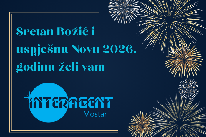 Interagent: Želimo Vam Sretan Božić i Novu 2026. godinu ispunjenu poslovnim uspjesima