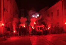 FOTO | Čapljina u znaku Bijelih: 115 godina Hajduka proslavljeno uz bakljadu i pjesmu