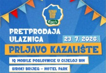 Ulaznice za Prljavo Kazalište dostupne i na fizičkim prodajnim lokacijama – u Čapljini u hotelu President