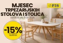 Mjesec trpezarijskih stolova i stolica u FIS centrima – popusti od 15%