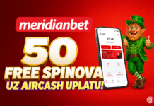 MERIDIAN: Zavrti 50 besplatnih spinova uz Aircash!