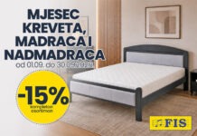 U FIS-u ostvarite 15% popusta na kompletan asortiman kreveta, madraca i nadmadraca!