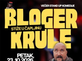 Bloger Krule u Čapljini: Rasprodano 70% ulaznica za večer prepunu smijeha – požurite po svoju!